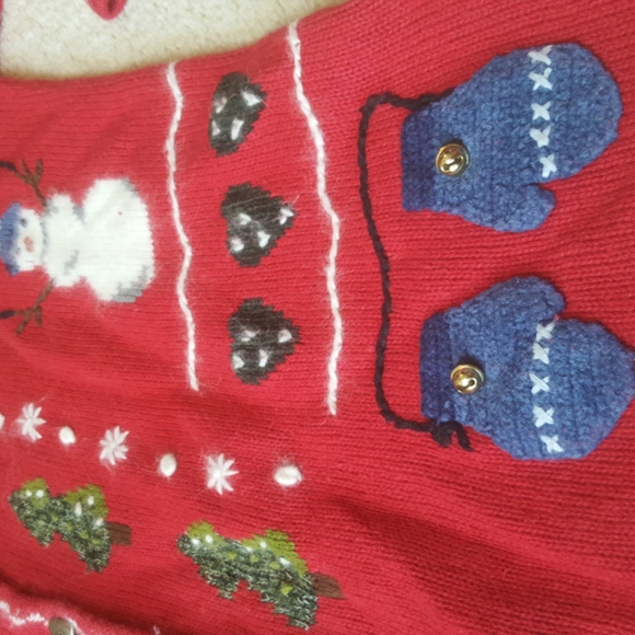 The Quacker Factory Snowman Wool Blend Sweater Sz 1X - Picture 7 of 7